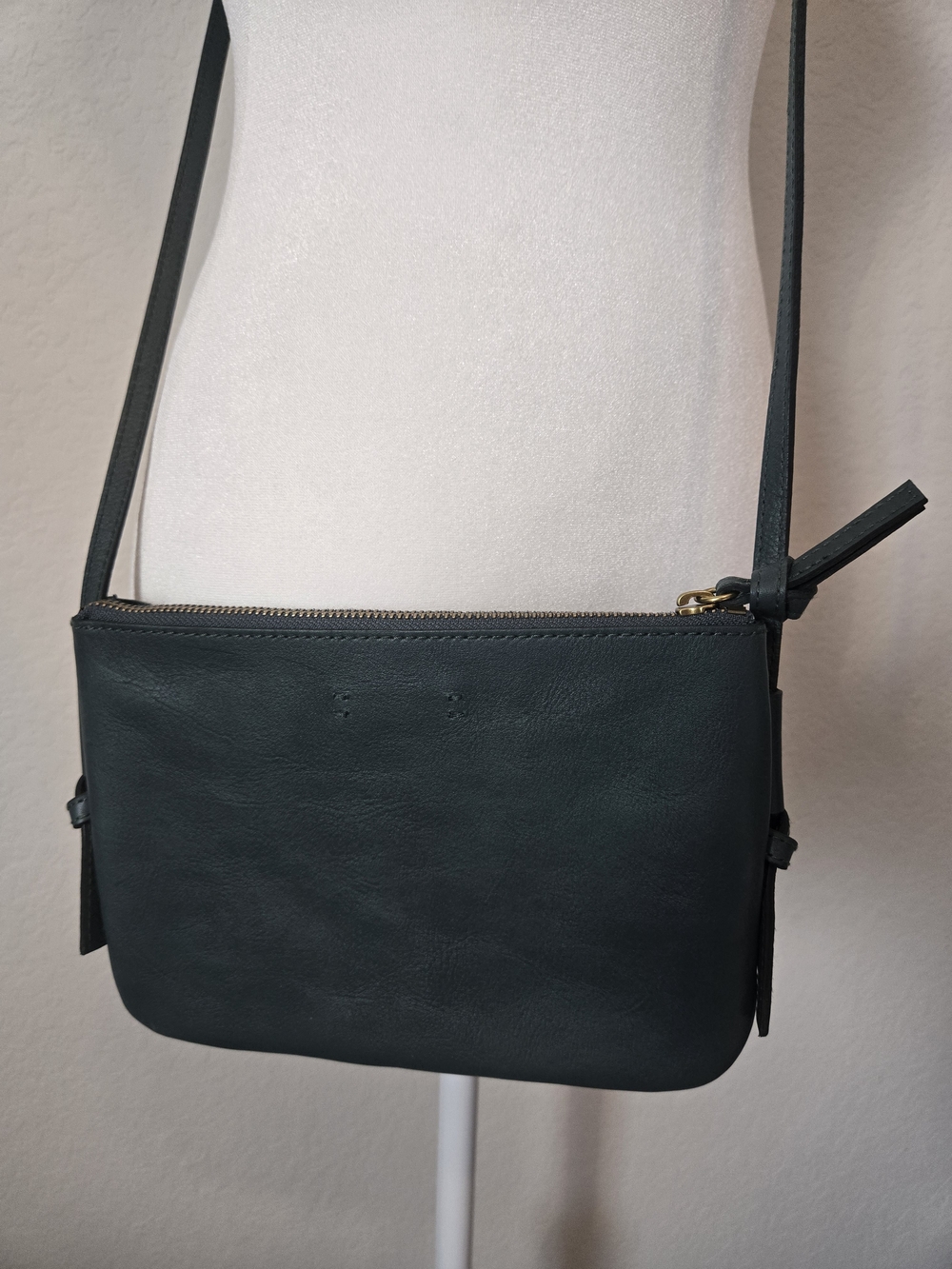 Madewell Dark Green Leather Crossbody